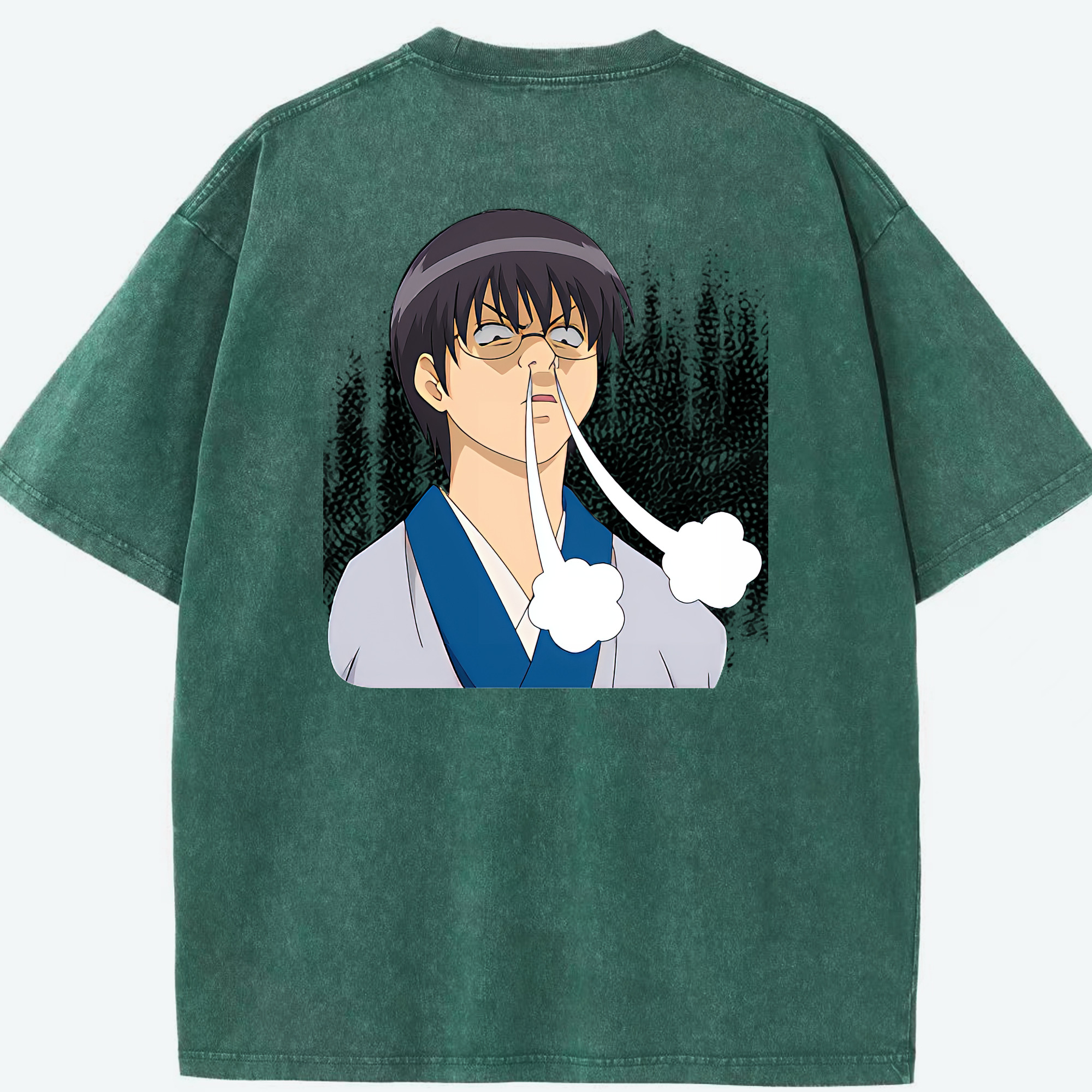 （画像用） ぎんたま 坂田銀時（さかたぎんとき） 神楽 志村新八（しむら しんぱち） GINTAMA Sakata Gintoki Kagura Shimura Shinpachi 綿100% ヴィンテージ風 半袖Tシャツ（背面プリント）